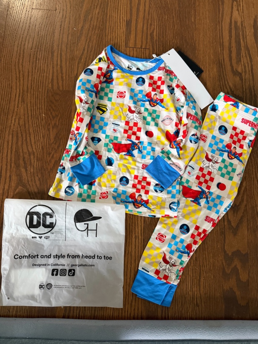 George Hats DC Comics Superman Kids Pajama Set 2T